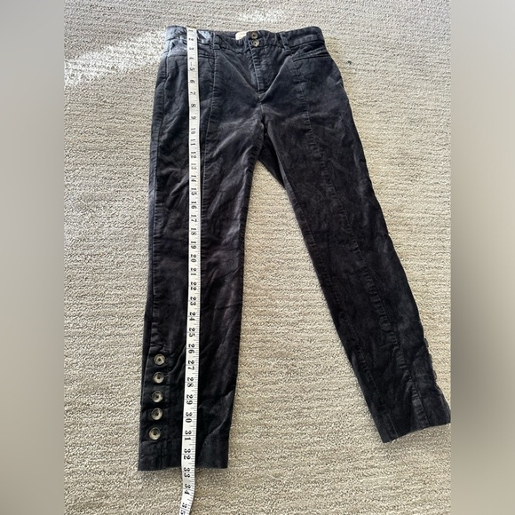 By Anthropologie  The Essential Slim Velvet Straight Leg
Pants Size 2 - Picture 4 of 4